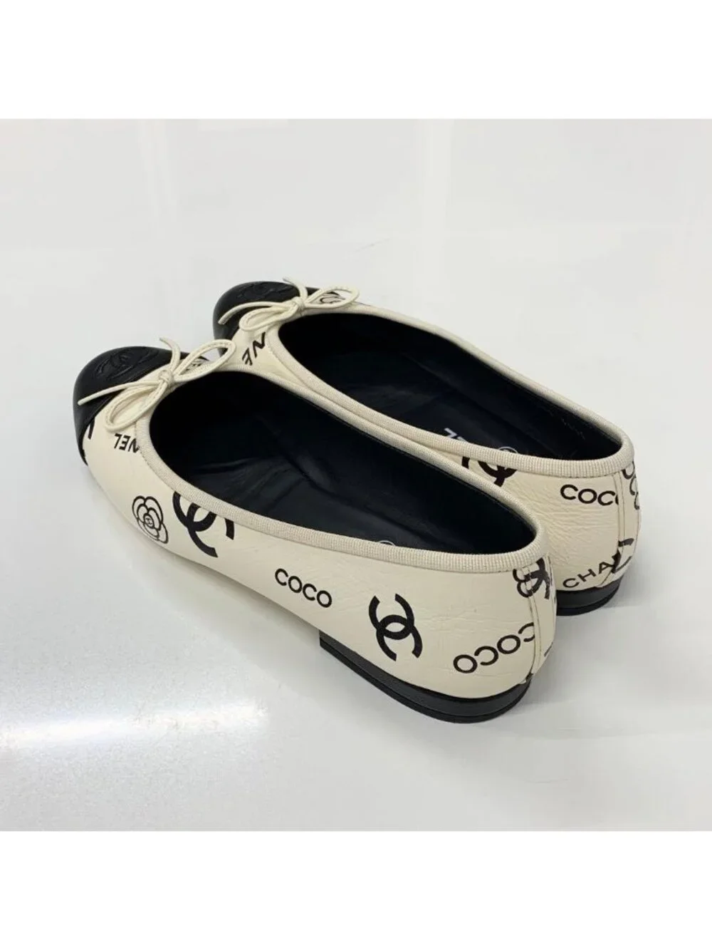 Chanel Ballerina Lambskin CC Logo Camellia Ballet Shoes